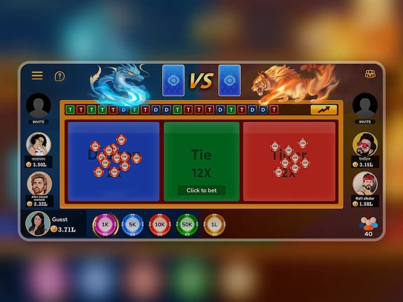 Dragon Tiger tại Asia99: Cược cực dễ, thưởng cực lớn 4 game Rồng Hổ
